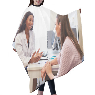 Personality  Patient Having Consultation With Doctor Hair Cutting Cape