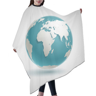 Personality  Globe Icon Hair Cutting Cape