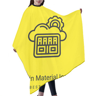 Personality  Big Data Minimal Bright Yellow Material Icon Hair Cutting Cape