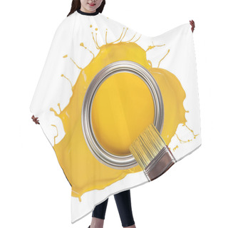 Personality  Yellow Paint Hair Cutting Cape