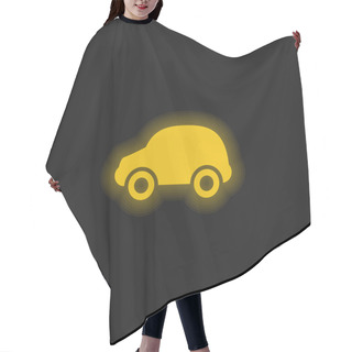 Personality  Black Car Yellow Glowing Neon Icon Hair Cutting Cape