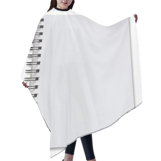 Personality  Blank White Spiral Notebook Isolated On White With Clipping Path Hair Cutting Cape