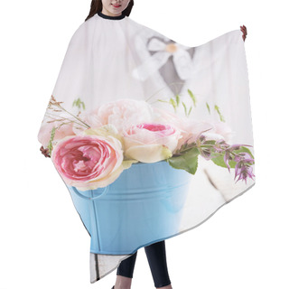 Personality  Postcard With Flowers And Heart Hair Cutting Cape