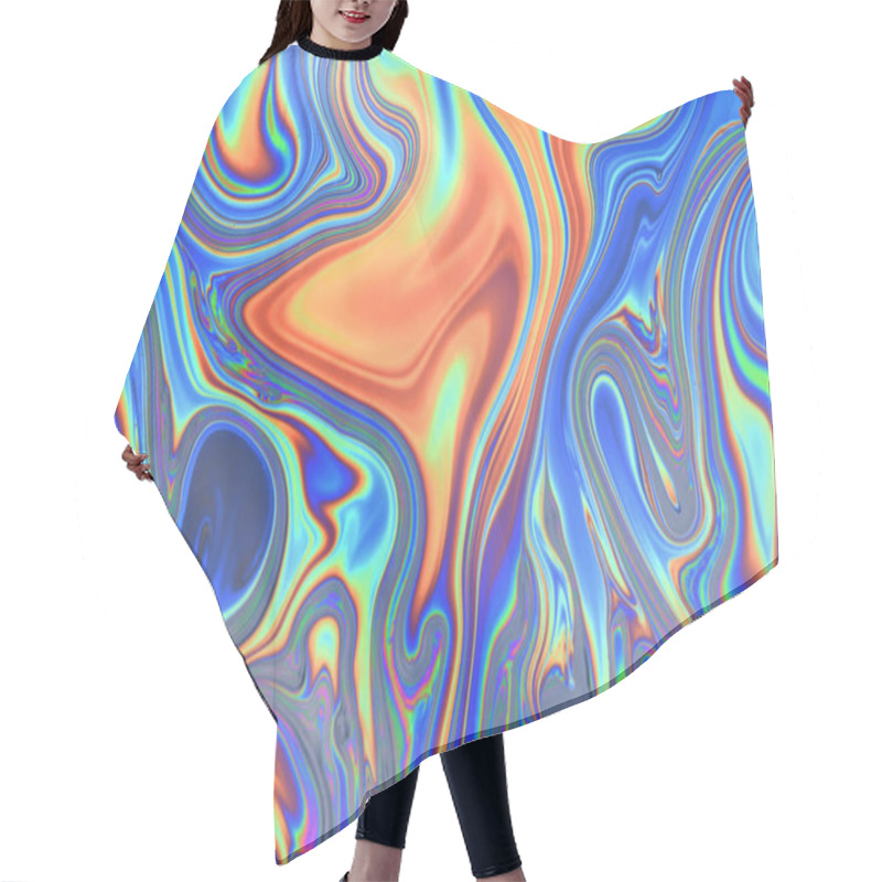 Personality  Psychedelic Multicolored Soap Bubble Abstract Hair Cutting Cape
