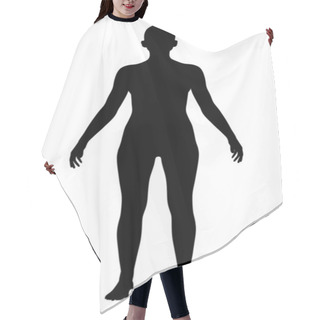 Personality  Silhouette Of A Naked Girl Isolated On A White Background. Front View. Vector Illustration Hair Cutting Cape