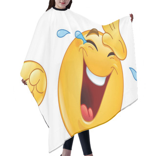 Personality  Laughing With Tears And Pointing Emoticon Hair Cutting Cape