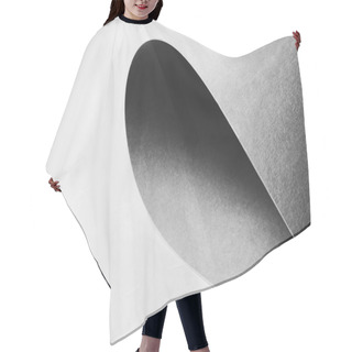 Personality  Close-up View Of Grey Empty Textured Paper Background Hair Cutting Cape