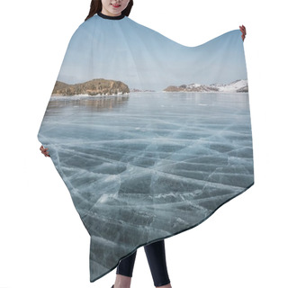 Personality  Frozen River And Mountains Hair Cutting Cape