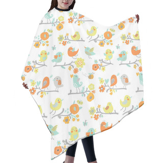 Personality  Cartoon Color Pattern With Birds Hair Cutting Cape