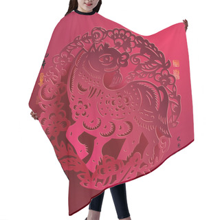 Personality  Chinese New Year Paper Graphics Hair Cutting Cape