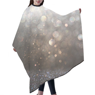 Personality  Glitter Vintage Lights Background. Gold, Silver, And Black. De-focused. Hair Cutting Cape