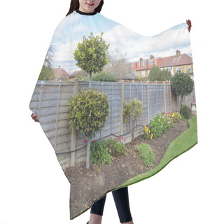 Personality  Flower Bed In A Typical Urban Garden With Flowers And Shrubs In Autumn Hair Cutting Cape