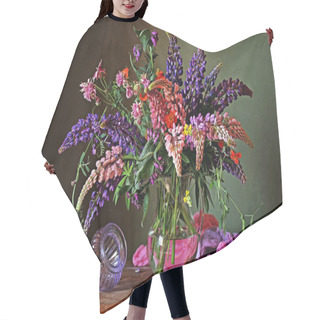 Personality  Still Life With A Bouquet  Hair Cutting Cape