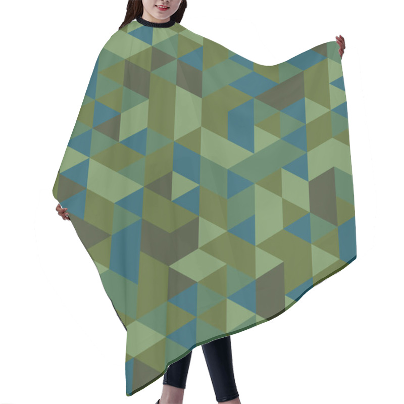 Personality  Camouflage lowpoly creative background hair cutting cape