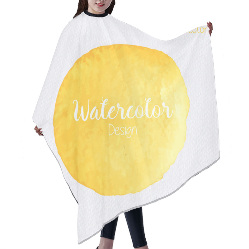Personality  Vector Rainbow Color Watercolor Paint Stain Hair Cutting Cape