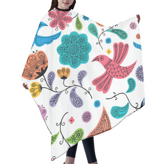Personality  Floral Doodles Pattern Hair Cutting Cape