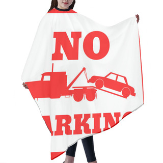 Personality  No Parking Sign Icon Towing Truck For Design Eps 10 Vector Hair Cutting Cape