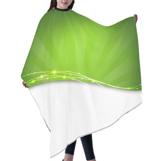 Personality  Green Background With Sunburst Hair Cutting Cape