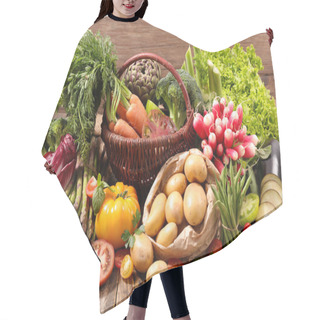 Personality  Raw Vegetables Assortment Hair Cutting Cape