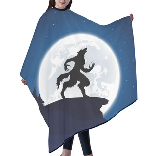 Personality  Werewolf On Moon Background Hair Cutting Cape
