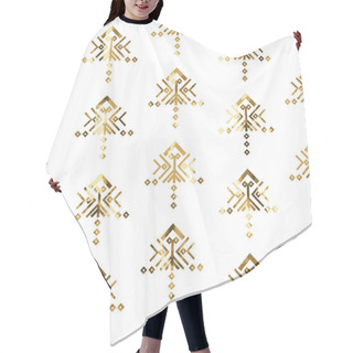Personality  Tribal Gold Ornament Hair Cutting Cape