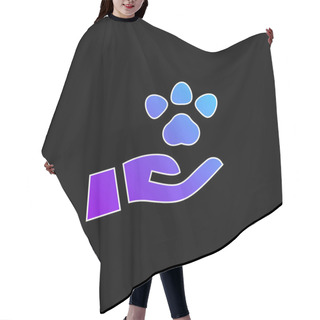 Personality  Animal Blue Gradient Vector Icon Hair Cutting Cape