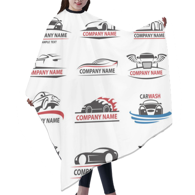 Personality  Car Icon Set Hair Cutting Cape