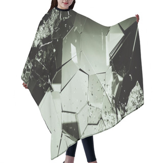Personality  Shattered Or Cracked Glass Pieces Hair Cutting Cape