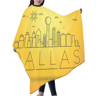 Personality  Dallas City Skyline With Typographic Design Hair Cutting Cape