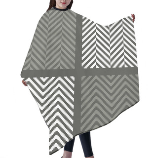 Personality  4 Seamless Swatches With Lambdoidal Herringbone Patterns Hair Cutting Cape