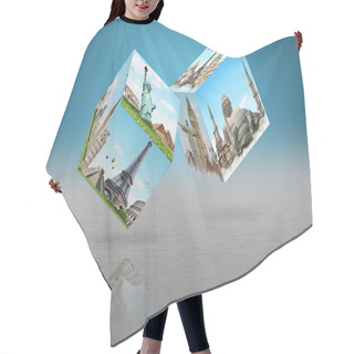 Personality  Dices Game Travel Concept Hair Cutting Cape