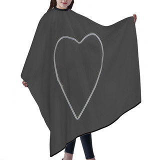 Personality  Top View Of Metal Wire In Heart Shape Isolated On Black Hair Cutting Cape
