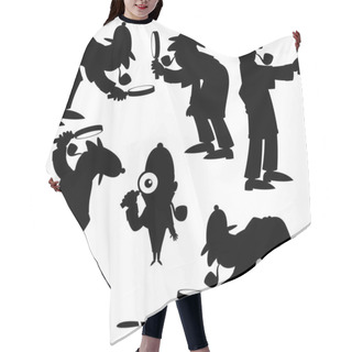 Personality  Detective Silhouettes Hair Cutting Cape
