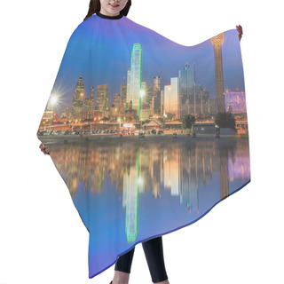 Personality  Dallas Skyline Reflected In Trinity River At Sunset, Texas Hair Cutting Cape