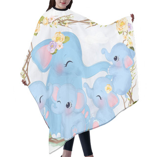 Personality  Adorable Animals Illustration In Watercolor For Personal Project Hair Cutting Cape