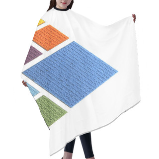 Personality  Samples Of Coverings Of A Carpet On A White Background Hair Cutting Cape