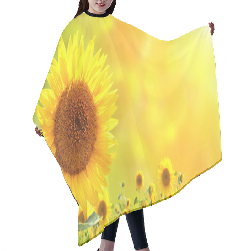 Personality  Sunflowers hair cutting cape