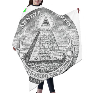 Personality  All Seeing Eye Of The New World Order. Vector Illustration Hair Cutting Cape