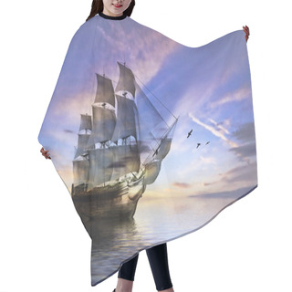 Personality  Ship On Sea Hair Cutting Cape