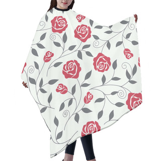 Personality  Seamless Abstract Background With Roses Hair Cutting Cape
