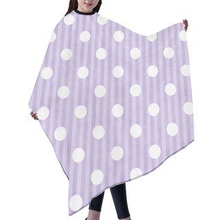 Personality  Purple And White Polka Dot Fabric Background Hair Cutting Cape