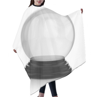 Personality  Empty Crystal Ball Isolated Over White Background Hair Cutting Cape