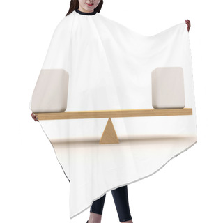 Personality  Balance With Two Big Cubes Hair Cutting Cape