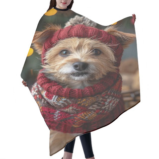 Personality  Adorable Pets Adorned In Festive Attire For A Holiday Photoshoot, Exuding Cuteness And Charm.. Hair Cutting Cape