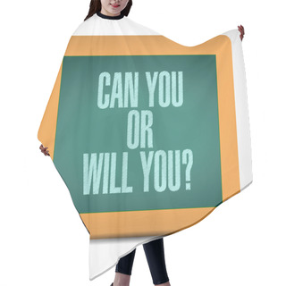 Personality  Can You Or Will You Question Sign Hair Cutting Cape