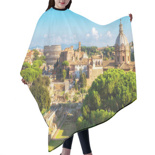 Personality  Rome Skyline With Colosseum And Roman Forum, Italy Hair Cutting Cape