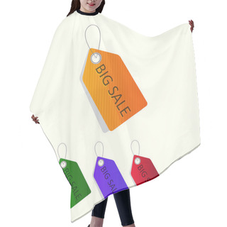 Personality  Sale Tags.  Vector Illustration  Hair Cutting Cape