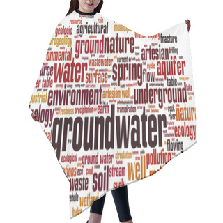 Personality  Groundwater Word Cloud Hair Cutting Cape