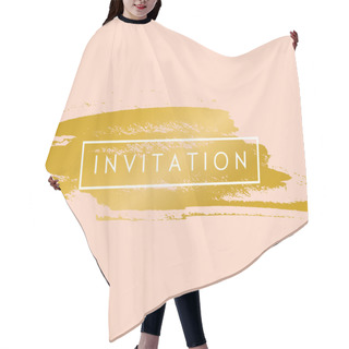 Personality  Abstract Brush Strokes Invitation Design Hair Cutting Cape