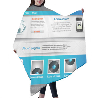 Personality  Website Template, Vector Design Hair Cutting Cape